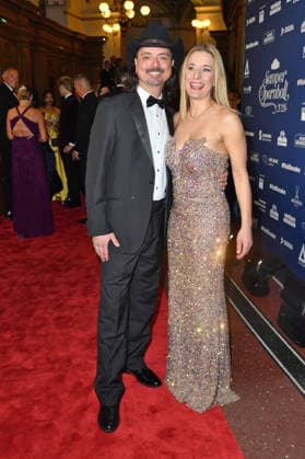 Stefanie Hertel with husband Lanny Lanner as guests at the SemperOperaball in Dresden on 06 02 2026