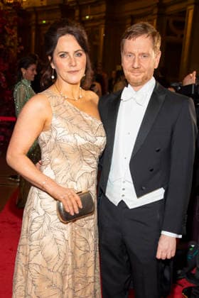 Annett Hofmann and Michael Kretschmer at the Semper Opera Ball on 6 02 2026 in Dresden Semper Opera Ball 2026 in Dresden