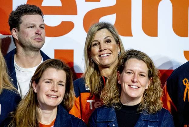 MILAN - Queen Maxima, Princess Amalia, and King Willem-Alexander visit the TeamNL House during the Olympic Games in Milan. ROBIN UTRECHT ANP netherlands out - belgium out  Copyright: xx x549906170x originalFilename: 549906170.jpg