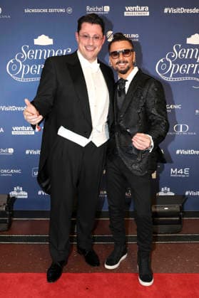 Ricardo Marinello and Joyello Sabatelli at the 18 SemperOperaball 2026 in the Semper Opera Dresden, 06 02 2026 Foto:xM.xWehnertx xFuturexImagex semperopernball_6368