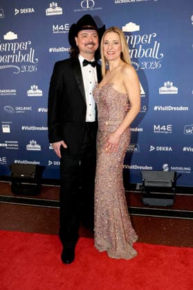 Stefanie Hertel with husband Lanny Lanner at the 18 SemperOperaball 2026 in the Semper Opera Dresden, 06 02 2026 Foto:xM.xWehnertx xFuturexImagex semperopernball_6369