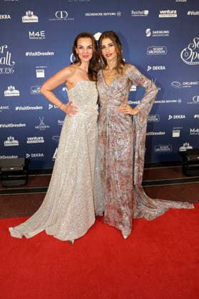 Annika Lau and Cathy Hummels at the 18 SemperOperaball 2026 in the Semper Opera Dresden, 06 02 2026 Foto:xM.xWehnertx xFuturexImagex semperopernball_6395