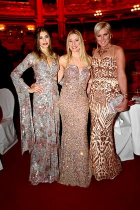 Cathy Hummels, Stefanie Hertel and Kamilla Senjo at the 18 SemperOperaball 2026 in the Semper Opera Dresden, 06 02 2026 Foto:xM.xWehnertx xFuturexImagex semperopernball_6422