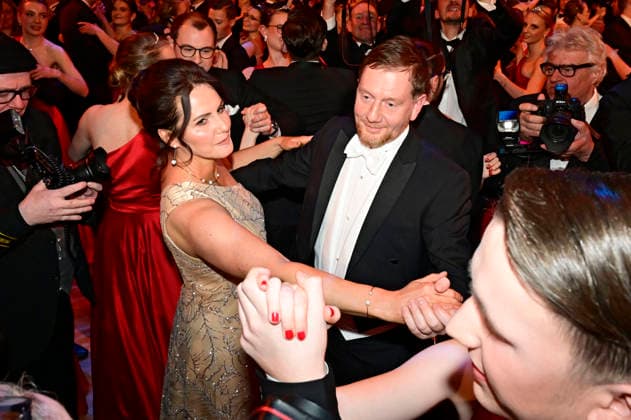 Michael Kretschmer with partner Annett Hofmann at the 18 SemperOperaball 2026 in the Semper Opera Dresden, 06 02 2026 Foto:xM.xWehnertx xFuturexImagex semperopernball_6450