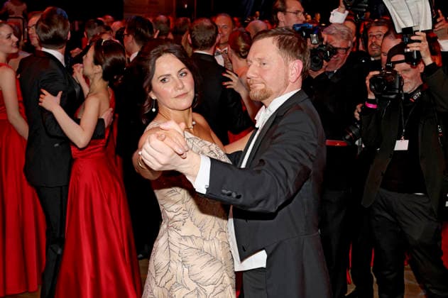 Michael Kretschmer with partner Annett Hofmann at the 18 SemperOperaball 2026 in the Semper Opera Dresden, 06 02 2026 Foto:xM.xWehnertx xFuturexImagex semperopernball_6451