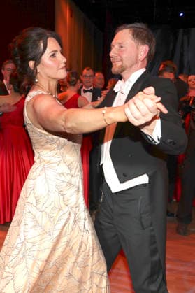 Michael Kretschmer with partner Annett Hofmann at the 18 SemperOperaball 2026 in the Semper Opera Dresden, 06 02 2026 Foto:xM.xWehnertx xFuturexImagex semperopernball_6452