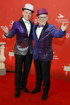 Jürgen Kirner with husband Simon at the BR live broadcast Fastnacht in Franken in the Mainfrankensäle Veitshöchheim, 06 02 2026 Foto:xAgenturxWehnertx xZichyx xFuturexImagex prunksitzung_6227