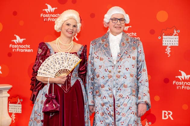In the picture Ms. Barbara Streibl and parliamentary group leader of the Free Voters in the state parliament, Florian Streibl Veitshoechheim, Mainfrankensaele, 06 02 2026, Fastnacht in Franken 2026 Copyright: HMBxMedia xJulienxBecker