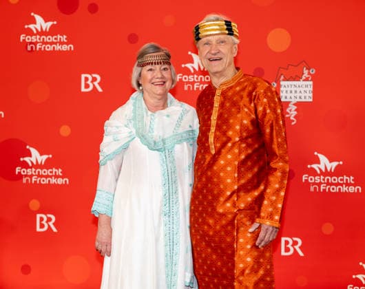 In the picture President of the Bavarian State Office for Statistics, Dr. Thomas Goessl, on the right with his companion Veitshoechheim, Mainfrankensaele, 06 02 2026, Fastnacht in Franken 2026 Copyright: HMBxMedia xJulienxBecker