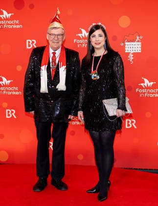 In the picture from left BR Broadcasting Council, Volkmar Halbleib with companion Veitshoechheim, Mainfrankensaele, 06 02 2026, Fastnacht in Franken 2026 Copyright: HMBxMedia xJulienxBecker