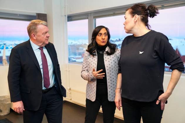 Foreign Ministers meets in Nuuk Danish Foreign Minister Lars Loekke Rasmussen L meets with Canada s Foreign Minister Anita Anand C and Greenland s Minister for Foreign Affairs Vivian Motzfeldt in Nuuk, Greenland on Saturday, February 7, 2026 , Greenland Denmark  Copyright: IdaxMariexOdgaardx spdk20260207-124655-L