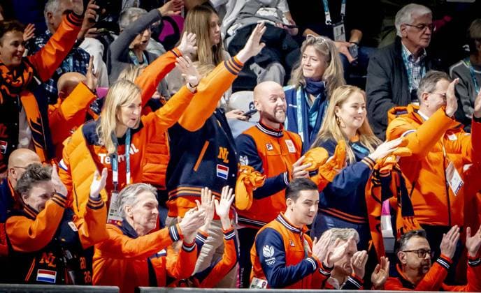 MILAN - Queen Maxima, Princess Amalia, and King Willem-Alexander visit the women s 3000 meters Milano Speed Skating Stadium during the Milan Cortina 2026 Winter Olympics. ROBIN UTRECHT ROBIN UTRECHT ANP netherlands out - belgium out  Copyright: xx x549926617x originalFilename: 549926617.jpg