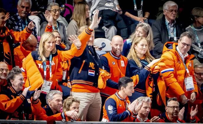 MILAN - Queen Maxima, Princess Amalia, and King Willem-Alexander visit the women s 3000 meters Milano Speed Skating Stadium during the Milan Cortina 2026 Winter Olympics. ROBIN UTRECHT ROBIN UTRECHT ANP netherlands out - belgium out  Copyright: xx x549926629x originalFilename: 549926629.jpg