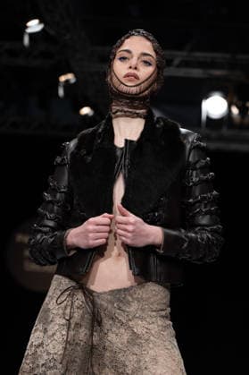 Modad catwalk during Madrid Fashion Week in Madrid - 07 Feb 2026 A model walks the runway in a design by designer CSDMM at the Momad catwalk during the Madrid Fashion Week at Ifema. Madrid Spain Copyright: xAtilanoxGarciax xSOPAxImagesx photos04475