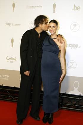 Aster Nzeyimana and Lize Feryn pictured on the red carpet at the arrival for the award ceremony of the Ensors Flemish film prizes, as part of the Ostend Film Festival (18th edition) (30 01-07 02), Saturday 07 February 2026, in Oostende.  NICOLASxMAETERLINCK 161804106