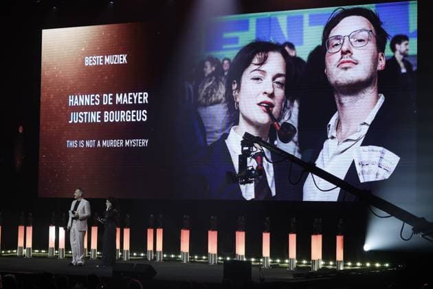 Entertainment Bilder des Tages Xavier Taveirne and Fatma Taspinar present the award ceremony of the Ensors Flemish film prizes, as part of the Ostend Film Festival (18th edition) (30 01-07 02), Saturday 07 February 2026, in Oostende.  NICOLASxMAETERLINCK 161809389