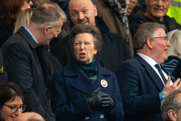 Royal Princess Anne Elizabeth Alice Louise Mountbatten- Windsor (C) follows the Scottish rugby team at Olympic Stadium of Rome during the first match of Guinness six Nations 2026  Copyright: xPasqualexGargano Kontrolabx xipa-agency.netx xKontrolabx IPA_Agency_IPA71097269