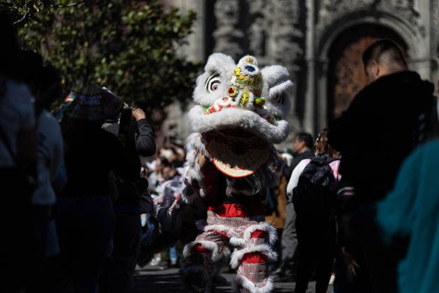 Chinese New Year celebrations in Mexico City MEXICO CITY, MEXICO - FEBRUARY 07: Lion dancers take part in a parade as spectators watch, during Chinese New Year celebrations through the streets of the city center, in Mexico City, Mexico on February 07, 2026. Dozens of dragon and lion dancers paraded close to spectators in Mexico City s center, marking the start of Chinese New Year celebrations, the Year of the Horse. Daniel Cardenas Anadolu Mexico City Mexico. Editorial use only. Please get in touch for any other usage.  Copyright: x2026xAnadoluxDanielxCardenasx