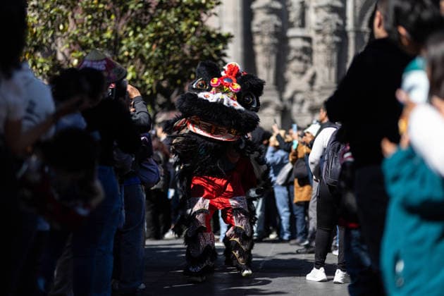 Chinese New Year celebrations in Mexico City MEXICO CITY, MEXICO - FEBRUARY 07: Lion dancers take part in a parade as spectators watch, during Chinese New Year celebrations through the streets of the city center, in Mexico City, Mexico on February 07, 2026. Dozens of dragon and lion dancers paraded close to spectators in Mexico City s center, marking the start of Chinese New Year celebrations, the Year of the Horse. Daniel Cardenas Anadolu Mexico City Mexico. Editorial use only. Please get in touch for any other usage.  Copyright: x2026xAnadoluxDanielxCardenasx