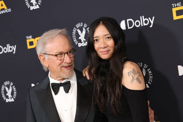 BEVERLY HILLS, CALIFORNIA - FEBRUARY 07: Steven Spielberg and ChloÃ Zhao at the 78th Annual Directors Guild Of America Awards at The Beverly Hilton on February 07, 2026 in Beverly Hills, California Copyright: xAdMediax MediaPunchx