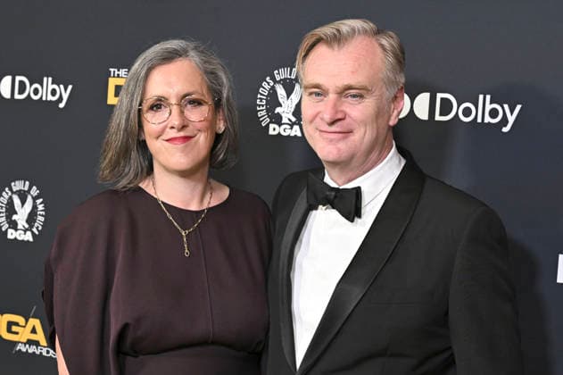 Emma Thomas mit Ehemann Christopher Nolan bei der Verleihung der 78. DGA Awards 2026 im Beverly Hilton Hotel. Beverly Hills, 07.02.2026 *** Emma Thomas with husband Christopher Nolan at the 78 DGA Awards 2026 at the Beverly Hilton Hotel Beverly Hills, 07 02 2026 Foto:xD.xStarbuckx xFuturexImagex dga_6263