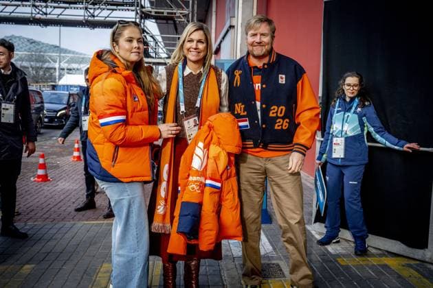 MILAN - Queen Maxima, Princess Amalia, and King Willem-Alexander in the men s 5,000-meter speed skating final at the Milan Speed Skating Stadium, Milan Cortina 2026 Olympic Winter Games. ROBIN UTRECHT ANP netherlands out - belgium out  Copyright: xx x550036388x originalFilename: 550036388.jpg