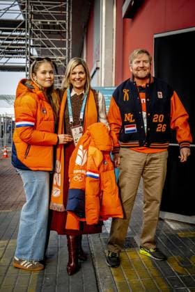 MILAN - Queen Maxima, Princess Amalia, and King Willem-Alexander in the men s 5,000-meter speed skating final at the Milan Speed Skating Stadium, Milan Cortina 2026 Olympic Winter Games. ROBIN UTRECHT ANP netherlands out - belgium out  Copyright: xx x550036454x originalFilename: 550036454.jpg