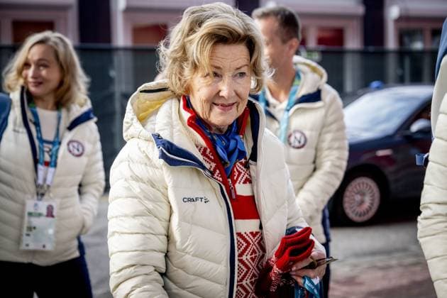 MILAN - King Harald and Queen Sonja of Norway visit the men s 5000 meters Milano Speed Skating Stadium during the Milan Cortina 2026 Winter Olympics. ROBIN UTRECHT ANP netherlands out - belgium out  Copyright: xx x550036573x originalFilename: 550036573.jpg