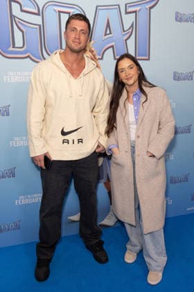 February 8, 2026, London, United Kingdom: Dan Osborne and Jacqueline Jossa attend the GOAT film screening, at Picturehouse Central in Piccadilly, London. London United Kingdom  - ZUMAs197 20260208_aaa_s197_180 Copyright: xPhilxLewisx