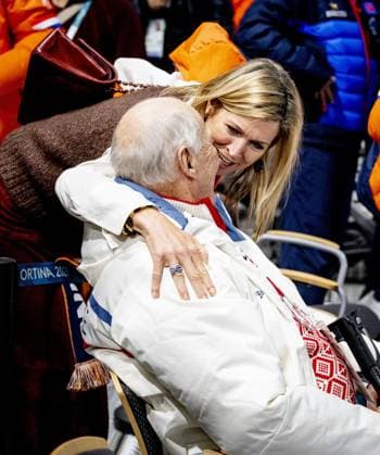 MILAN - Queen Maxima, Princess Amalia and King Willem-Alexander congratulate Norwegian King Harald and Norwegian Queen Sonjana in the 5,000 meters speed skating men s final Milano Speed Skating Stadium Olympic Winter Games Milan Cortina 2026 ROBIN UTRECHT netherlands out - belgium out  Copyright: xx x550051392x originalFilename: 550051392.jpg