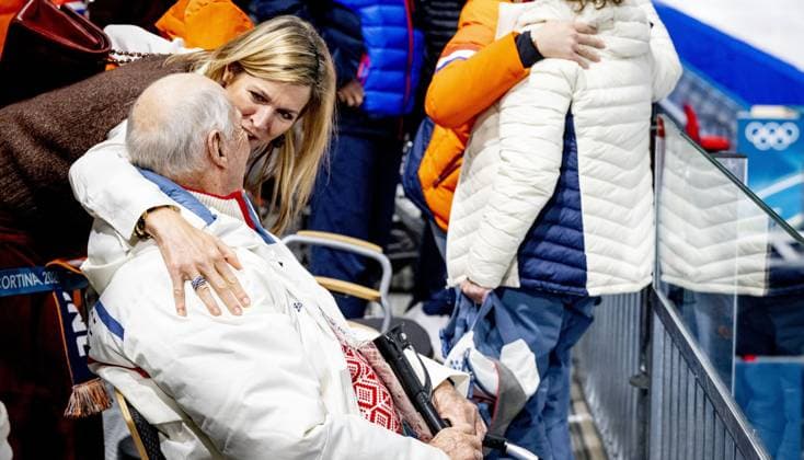 MILAN - Queen Maxima, Princess Amalia and King Willem-Alexander congratulate Norwegian King Harald and Norwegian Queen Sonjana in the 5,000 meters speed skating men s final Milano Speed Skating Stadium Olympic Winter Games Milan Cortina 2026 ROBIN UTRECHT netherlands out - belgium out  Copyright: xx x550051476x originalFilename: 550051476.jpg