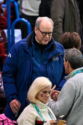 Winter Olympics - Prince Albert At Milano Ice Skating Arena - Milan Prince Albert II of Monaco is seen in the stands at the Women Single Skating - Free Skating event on day two of the Milano Cortina 2026 Winter Olympic games at Milano Ice Skating Arena on February 8, 2026 in Milan, Italy. Photo by JMP ABACAPRESS.COM Milan Italy  Copyright: xJMP ABACAx
