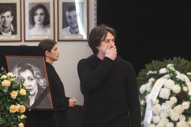 RUSSIA, MOSCOW - FEBRUARY 9, 2026: Actor Yuri Chursin attends a farewell ceremony for actress Olga Chipovskaya in the Great Portrait Foyer of the Vakhtangov State Academic Theatre. Chipovskaya passed away on February 4 at the age of 67 Moscow Russia  - ZUMAt113 20260209_zaa_t113_019 Copyright: xSofyaxSandurskayax