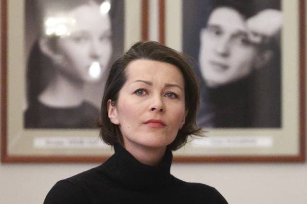 RUSSIA, MOSCOW - FEBRUARY 9, 2026: Anna Antonova attends a farewell ceremony for fellow actress Olga Chipovskaya in the Great Portrait Foyer of the Vakhtangov State Academic Theatre. Chipovskaya passed away on February 4 at the age of 67 Moscow Russia  - ZUMAt113 20260209_zaa_t113_052 Copyright: xSofyaxSandurskayax