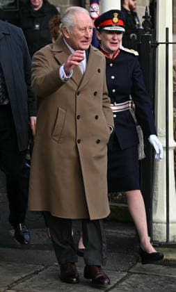 . 09 02 2026. Clitheroe, United Kingdom. King Charles III during a visit to Clitheroe in Lancashire, United Kingdom.  xPoolx xi-Imagesx IIM-26557-0011