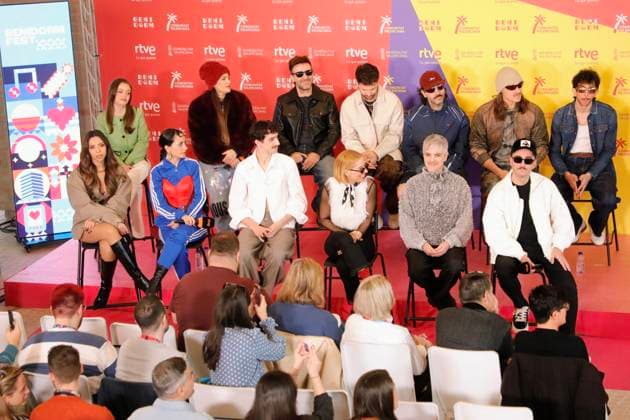Press conference with the 18 artists of Benidorm Fest 2026 The 18 artists of Benidorm Fest 2026 during a press conference, at the Mirador del Castillo, on February 9, 2026, in Benidorm, Alicante, Valencian Community Spain After the welcome party last Saturday, February 7, today officially starts the week of Benidorm Fest 2026, six days in which the two semi-finals will be held on February 10 and 12 and the final on February 14, 2026 In addition to the three galas, the programming of the sixth edition of the festival includes rehearsals, press conferences and pre and post galas programs 09 FEBRUARY 2026 Joaquí Benidorm, Alicante, Comunidad Va Benidorm, Alicante, Comunidad Va Spain Copyright: xJoaquinxReinax 7276940