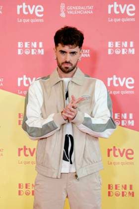 Press conference with the 18 artists of the Benidorm Fest 2026 The singer Mikel Herzog Jr poses after a press conference, at the Mirador del Castillo, on February 9, 2026, in Benidorm, Alicante, Valencian Community Spain After the welcome party last Saturday, February 7, today officially starts the week of the Benidorm Fest 2026, six days in which the two semi-finals will be held on February 10 and 12 and the final on February 14, 2026 In addition to the three galas, the programming of the sixth edition of the festival includes rehearsals, press conferences and pre and post galas programs 09 FEBRUARY 2026 Joaquí Benidorm, Alicante, Comunidad Va Benidorm, Alicante, Comunidad Va Spain Copyright: xJoaquinxReinax 7276978