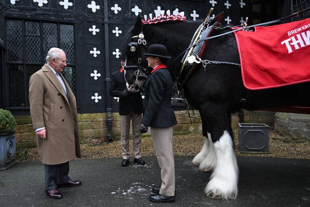 . 09 02 2026. Preston, United Kingdom. King Charles III during a visit to Samlesbury Hall in Preston, Lancashire, United Kingdom.  xPoolx xi-Imagesx IIM-26557-0037
