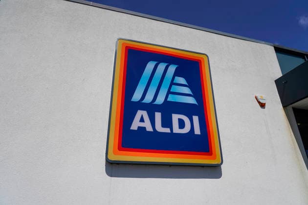 Corporate logo signs in Barnsley Yorkshire UK Aldi store food Corporate logo signs in Barnsley, South Yorkshire, United Kingdom UK in July 2025 Editorial Use Only Copyright: xMarkxNewcombex