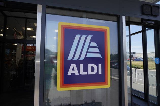Corporate logo signs in Barnsley Yorkshire UK Aldi store food Corporate logo signs in Barnsley, South Yorkshire, United Kingdom UK in July 2025 Editorial Use Only Copyright: xMarkxNewcombex