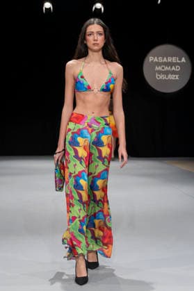 February 9, 2026, Madrid, Madrid, Spain: The model walks the runway at the MOMAD International Fashion Show, wearing designs by students from the ACQUADICOCCO, Madrid School of Fashion Design), Madrid, (02.06.26) Madrid Spain  - ZUMAc312 20260209_zsp_c312_005 Copyright: xOscarxManuelxSanchezx