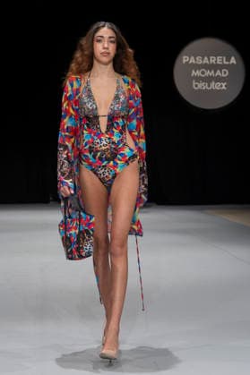 February 9, 2026, Madrid, Madrid, Spain: The model walks the runway at the MOMAD International Fashion Show, wearing designs by students from the ACQUADICOCCO, Madrid School of Fashion Design), Madrid, (02.06.26) Madrid Spain  - ZUMAc312 20260209_zsp_c312_010 Copyright: xOscarxManuelxSanchezx
