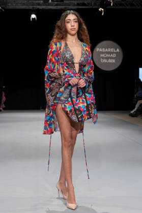 February 9, 2026, Madrid, Madrid, Spain: The model walks the runway at the MOMAD International Fashion Show, wearing designs by students from the ACQUADICOCCO, Madrid School of Fashion Design), Madrid, (02.06.26) Madrid Spain  - ZUMAc312 20260209_zsp_c312_034 Copyright: xOscarxManuelxSanchezx