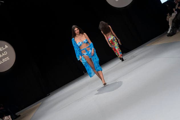 February 9, 2026, Madrid, Madrid, Spain: The model walks the runway at the MOMAD International Fashion Show, wearing designs by students from the ACQUADICOCCO, Madrid School of Fashion Design), Madrid, (02.06.26) Madrid Spain  - ZUMAc312 20260209_zsp_c312_027 Copyright: xOscarxManuelxSanchezx