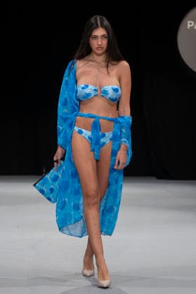 February 9, 2026, Madrid, Madrid, Spain: The model walks the runway at the MOMAD International Fashion Show, wearing designs by students from the ACQUADICOCCO, Madrid School of Fashion Design), Madrid, (02.06.26) Madrid Spain  - ZUMAc312 20260209_zsp_c312_028 Copyright: xOscarxManuelxSanchezx