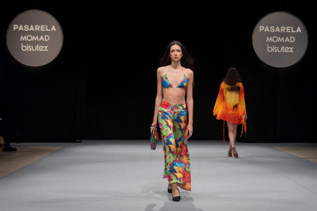 February 9, 2026, Madrid, Madrid, Spain: The model walks the runway at the MOMAD International Fashion Show, wearing designs by students from the ACQUADICOCCO, Madrid School of Fashion Design), Madrid, (02.06.26) Madrid Spain  - ZUMAc312 20260209_zsp_c312_043 Copyright: xOscarxManuelxSanchezx