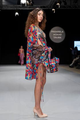 February 9, 2026, Madrid, Madrid, Spain: The model walks the runway at the MOMAD International Fashion Show, wearing designs by students from the ACQUADICOCCO, Madrid School of Fashion Design), Madrid, (02.06.26) Madrid Spain  - ZUMAc312 20260209_zsp_c312_030 Copyright: xOscarxManuelxSanchezx