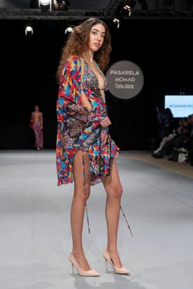 February 9, 2026, Madrid, Madrid, Spain: The model walks the runway at the MOMAD International Fashion Show, wearing designs by students from the ACQUADICOCCO, Madrid School of Fashion Design), Madrid, (02.06.26) Madrid Spain  - ZUMAc312 20260209_zsp_c312_056 Copyright: xOscarxManuelxSanchezx