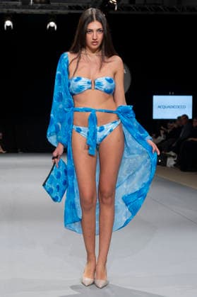 February 9, 2026, Madrid, Madrid, Spain: The model walks the runway at the MOMAD International Fashion Show, wearing designs by students from the ACQUADICOCCO, Madrid School of Fashion Design), Madrid, (02.06.26) Madrid Spain  - ZUMAc312 20260209_zsp_c312_058 Copyright: xOscarxManuelxSanchezx