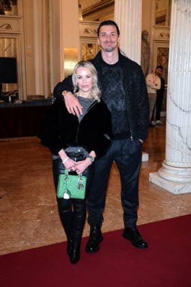 February 9, 2026, Milan, Rome, Italy: 09 02 2026 Milan, Welcome cocktail for guests at the Opening Ceremony of the Milan Cortina 2026 Olympics at the Teatro alla Scala. - Pictured: Zlatan Ibrahimovic with his wife Helena Seger Milan Italy  - ZUMAa289 20260209_zia_a289_052 Copyright: xMax Agfx